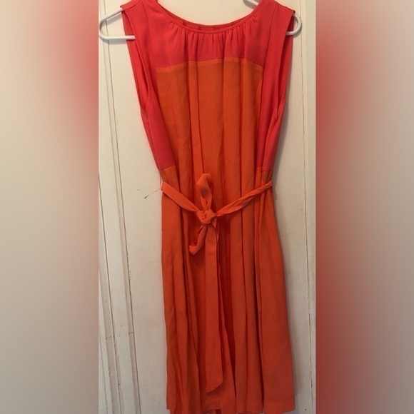 MADEWELL Bungalow Coral / Pink Viscose Crepe Dress - Picture 2 of 7
